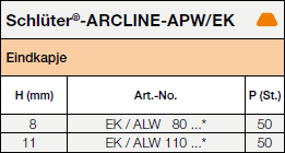 Schlüter®-ARCLINE-APW/EK