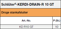 Schlüter®-KERDI-DRAIN-R 10 GT