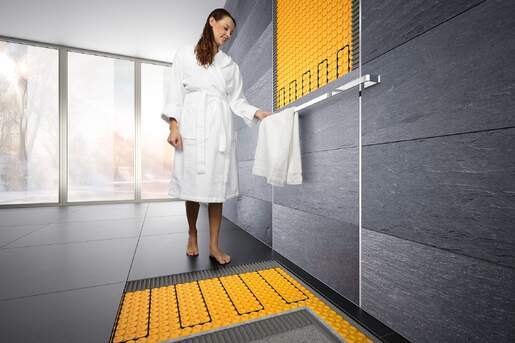 Reciteren Mineraalwater wijsvinger Vloer- en wandverwarming in de badkamer | Schlüter-Systems