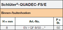 Schlüter-QUADEC-FS/E