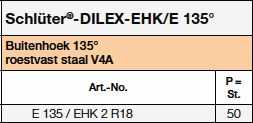 Schlüter®-DILEX-EHK/E 135°