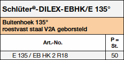 Schlüter®-DILEX-EBHK/E 135°