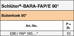 Schlüter-BARA-FAP/E 90