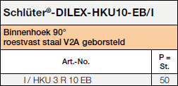 Schlüter®-DILEX-HKU-EB/I 135°