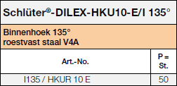 Schlüter®-DILEX-HKU-EB 135°