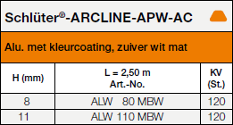 Schlüter®-ARCLINE-APW-AC