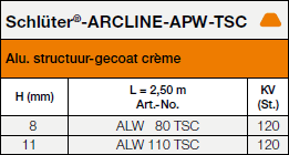 Schlüter®-ARCLINE-APW-TSC