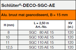 Schlüter®-DECO-SGC-AE 15mm