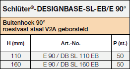 Schlüter®-DESIGNBASE-SL-EB/E 90°