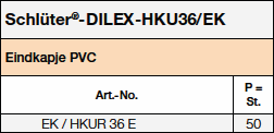 Schlüter-DILEX-HKU36/EK