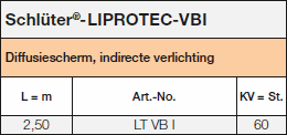 Schlüter®-LIPROTEC-VBI