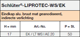 Eindkappen Schlüter®-LIPROTEC-WS/EK