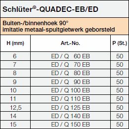 Schlüter®-QUADEC-EB/ED