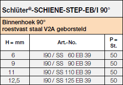 Schlüter®-SCHIENE-STEP-EB/I 90°