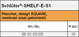Schlüter®-SHELF-E S1 SQUARE EB
