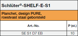 Schlüter®-SHELF-E S1 PURE EB