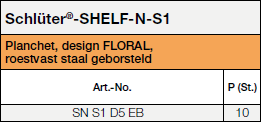 <a name='5'></a>Schlüter®-SHELF-W