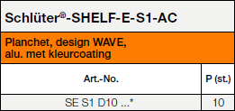 Schlüter-SHELF-E-S1-AC, WAVE