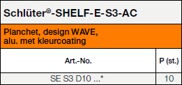 Schlüter-SHELF-E-S3-AC, WAVE